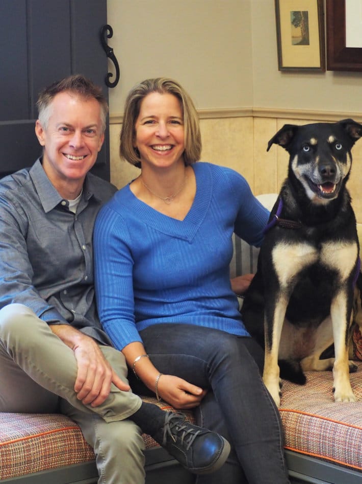Karen, Chris and dog