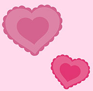 two pink hearts