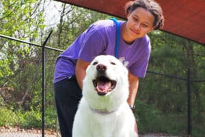 Pet Handler with Dog