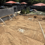 Photo of the construction happening at our pampered pets inn facility