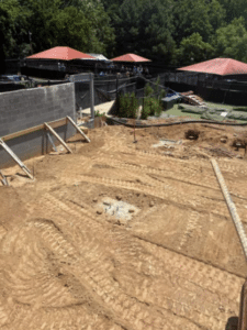 Photo of the construction happening at our pampered pets inn facility